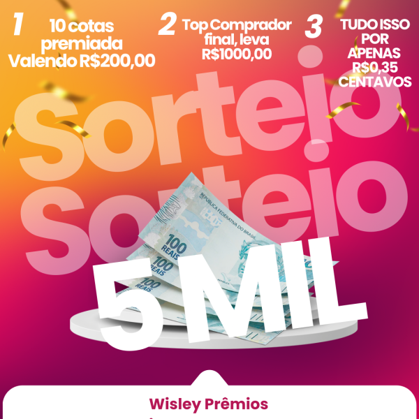 R$ 5000,00 reais no Pix